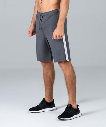 10 Inch Sports Shorts (Grey/White) - Machine Fitness