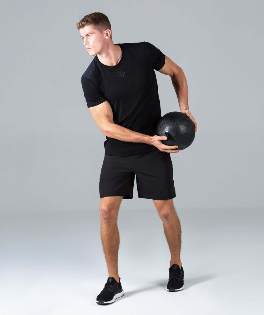 8 Inch Sports Shorts (Black) - Machine Fitness