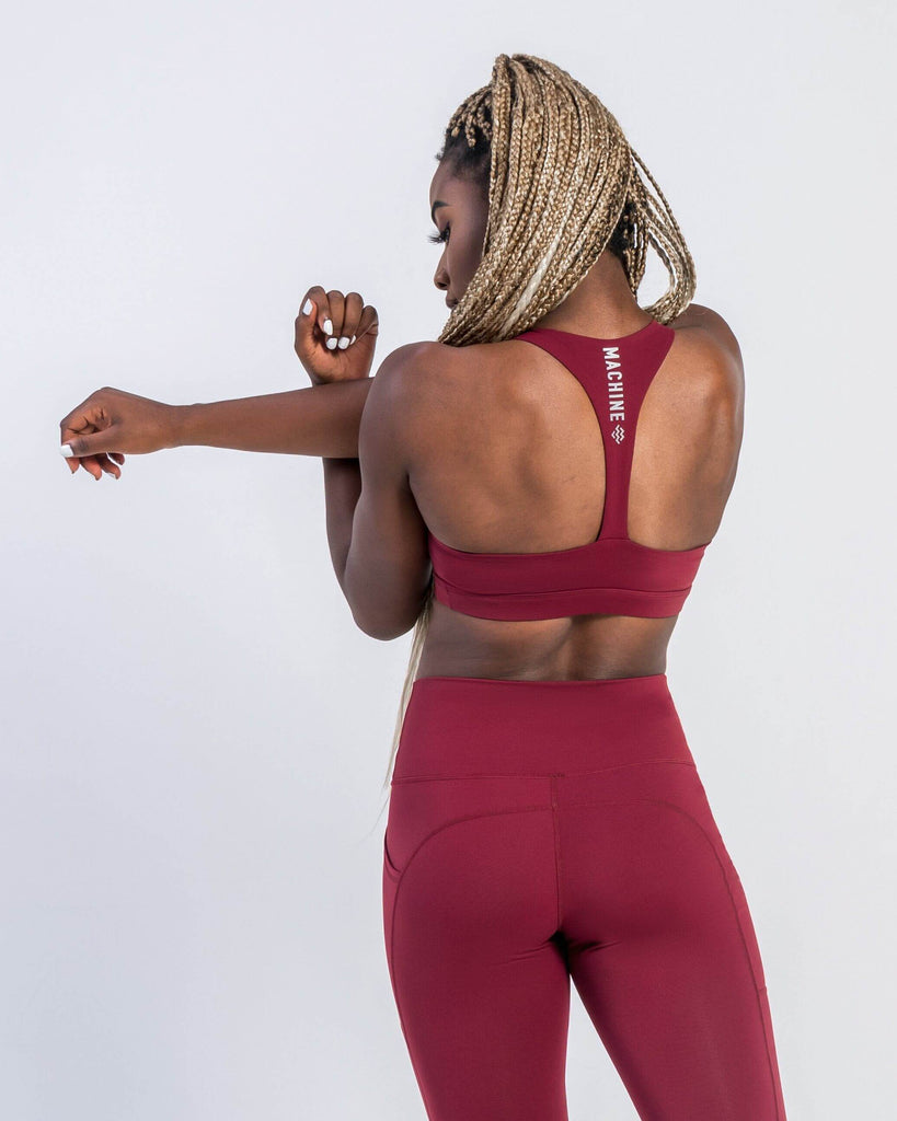 Core Sports Bra (Burgundy) - Machine Fitness