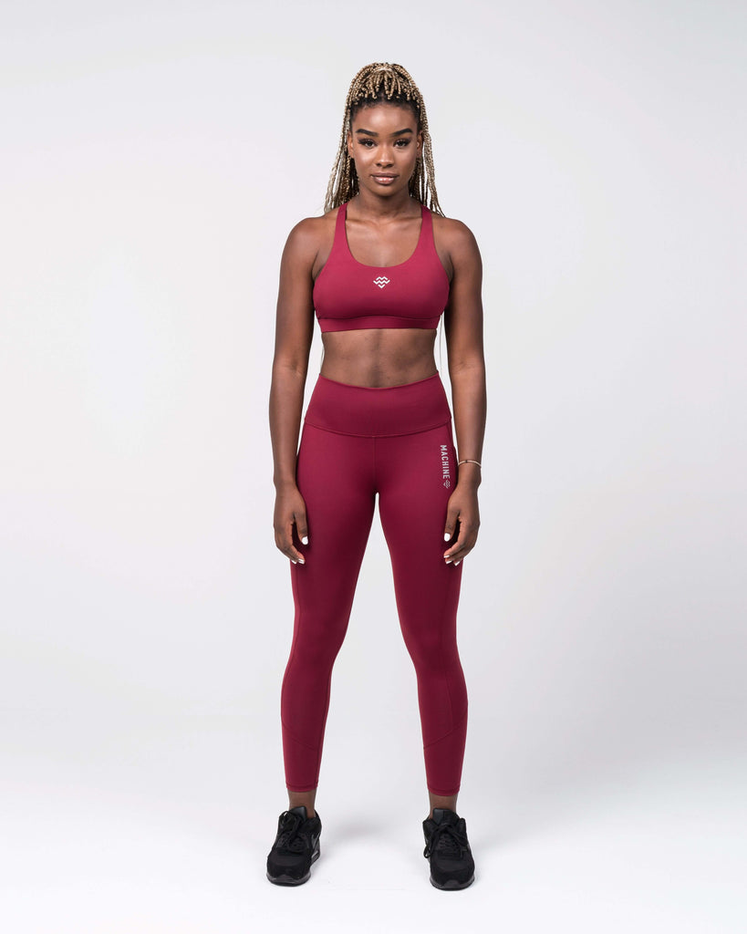 Core Sports Bra (Burgundy) - Machine Fitness