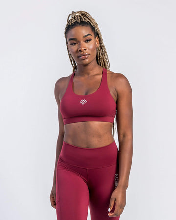 Core Sports Bra (Burgundy) - Machine Fitness