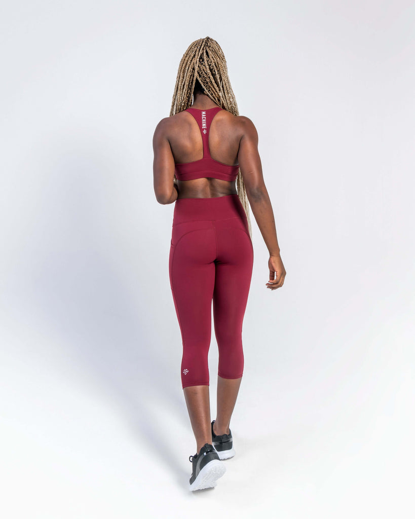 Core Sports Bra (Burgundy) - Machine Fitness