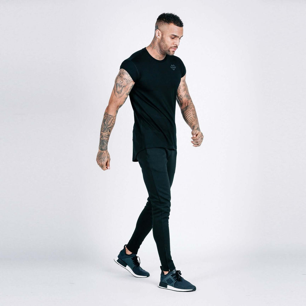 Flow Capped Sleeve T-Shirt (Black) - Machine Fitness