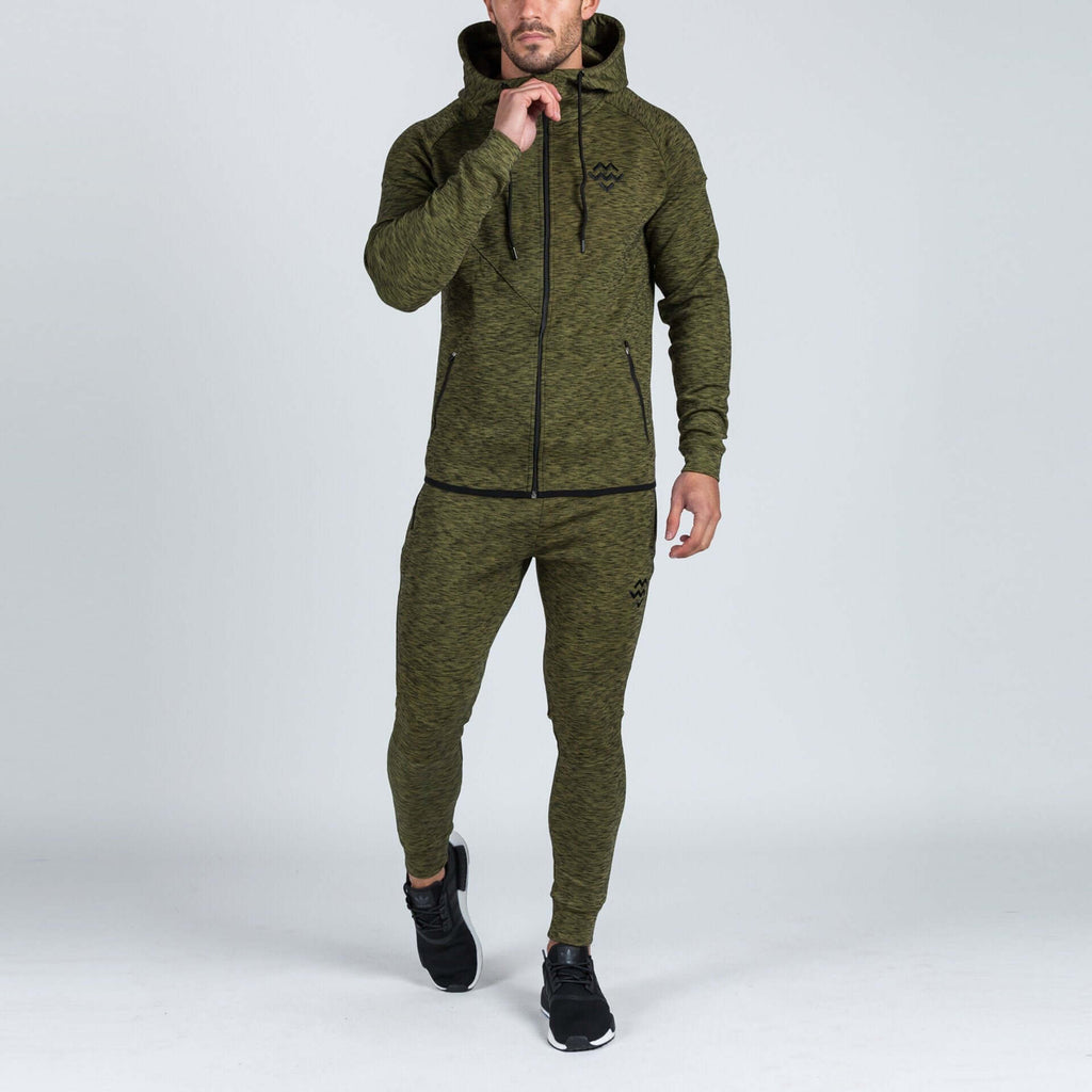 Futura Therma-Tech Full-Zip Hoodie (Khaki Slub) - Machine Fitness