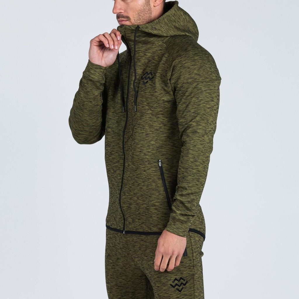 Futura Therma-Tech Full-Zip Hoodie (Khaki Slub) - Machine Fitness