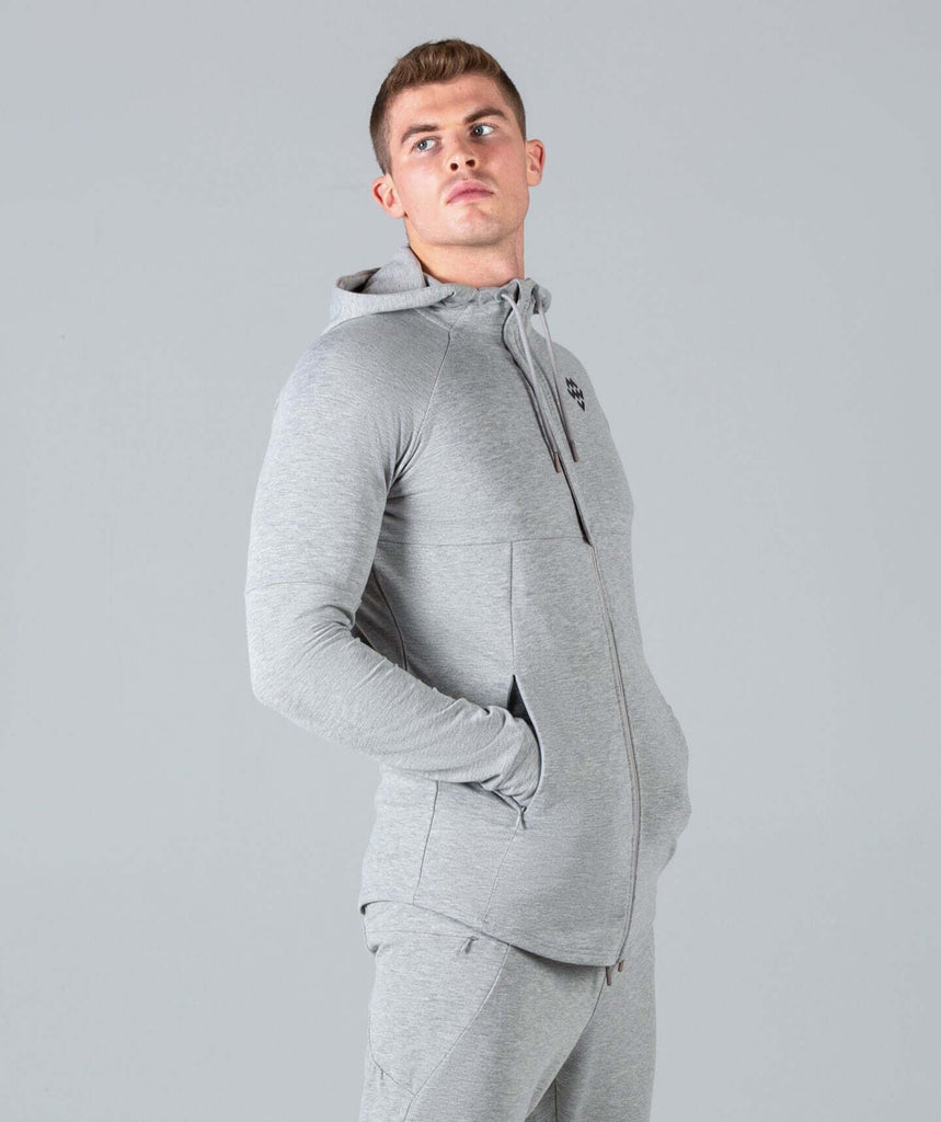 Intensity+ Zip Hoodie (Marl Grey) - Machine Fitness