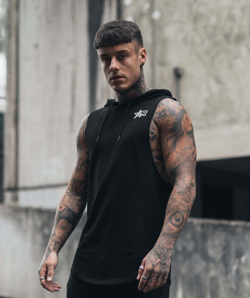 Rated Cut-Off Hoodie (Black) - Machine Fitness