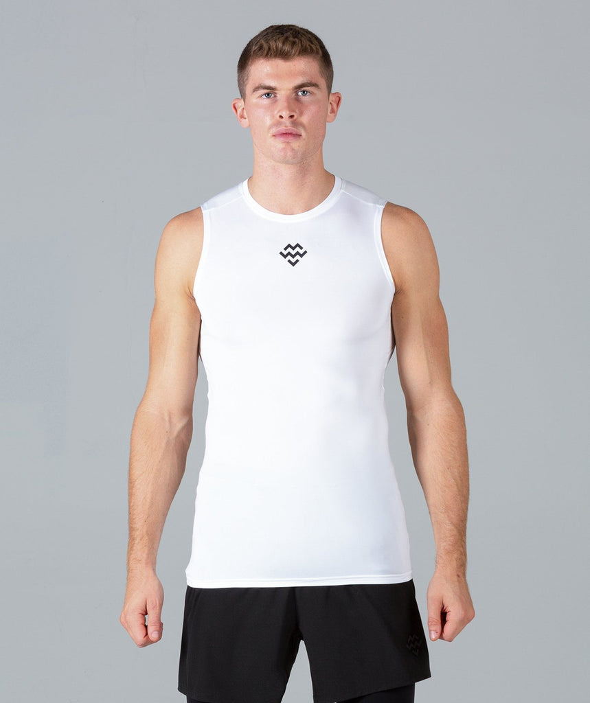 Rush Base Layer Tank (White) - Machine Fitness