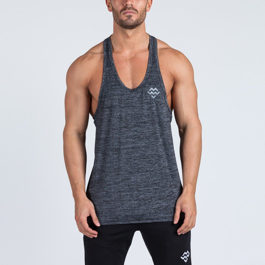 Rush Stringer Vest (Charcoal) - Machine Fitness