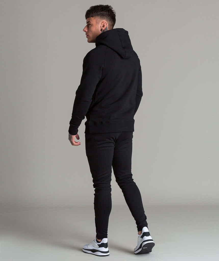 Statement Pullover Hoodie (Black/White) - Machine Fitness