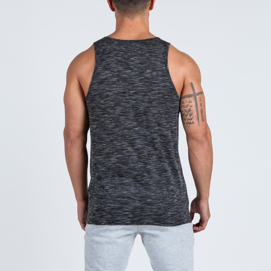 V2 Futura Small Logo Branded Tank (Black/White Slub) - Machine Fitness