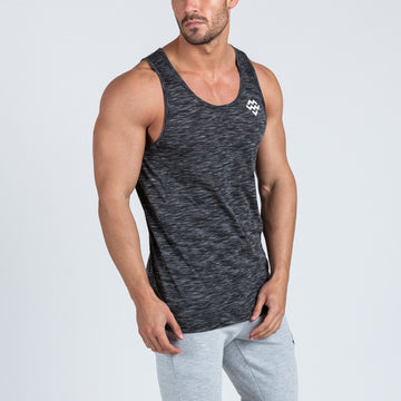 V2 Futura Small Logo Branded Tank (Black/White Slub) - Machine Fitness