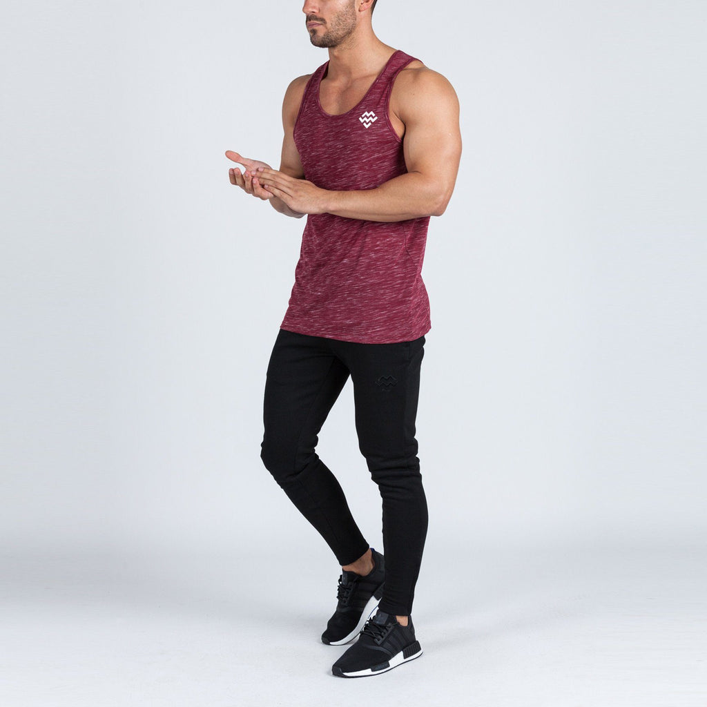 V2 Futura Small Logo Branded Tank (Burgundy/White Slub) - Machine Fitness