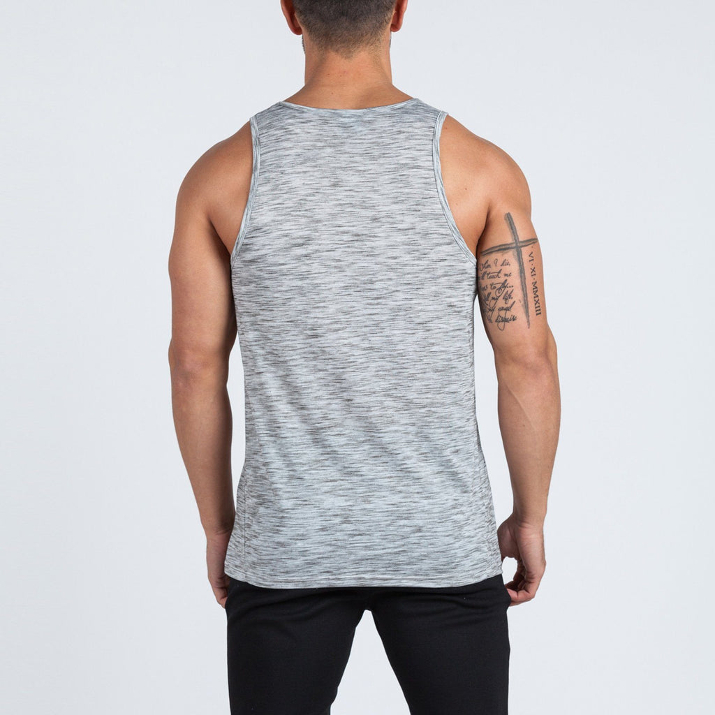 V2 Futura Small Logo Branded Tank (Grey Slub) - Machine Fitness