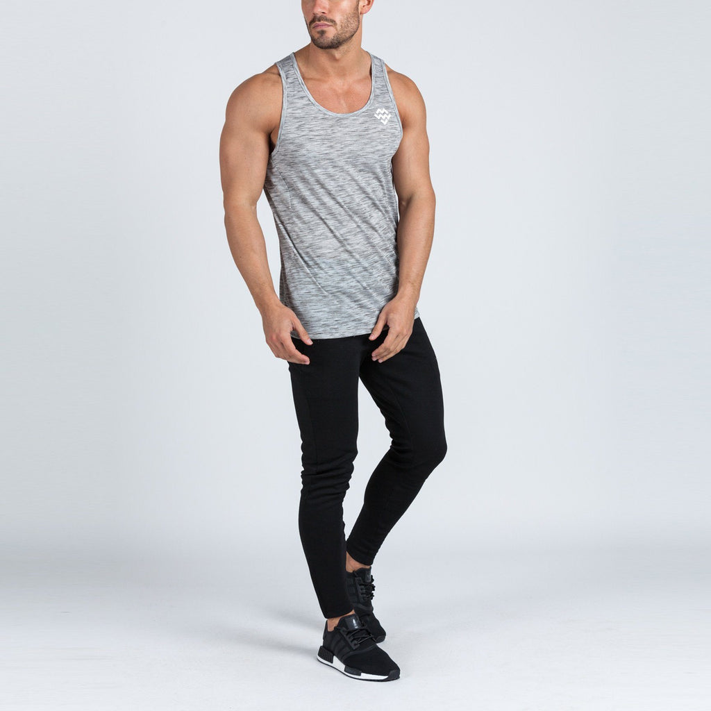 V2 Futura Small Logo Branded Tank (Grey Slub) - Machine Fitness