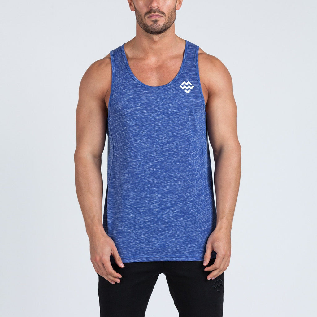 V2 Futura Small Logo Branded Tank (Sapphire Blue Slub) - Machine Fitness