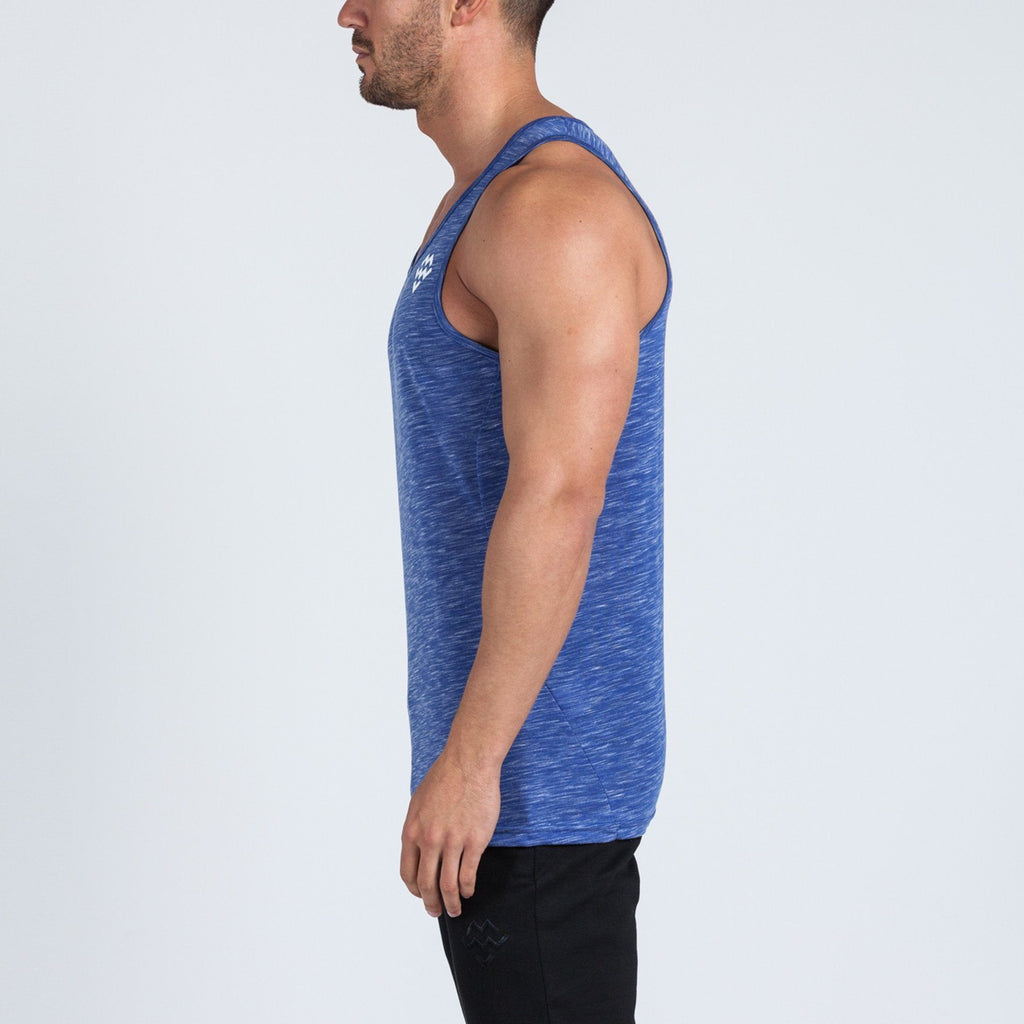 V2 Futura Small Logo Branded Tank (Sapphire Blue Slub) - Machine Fitness