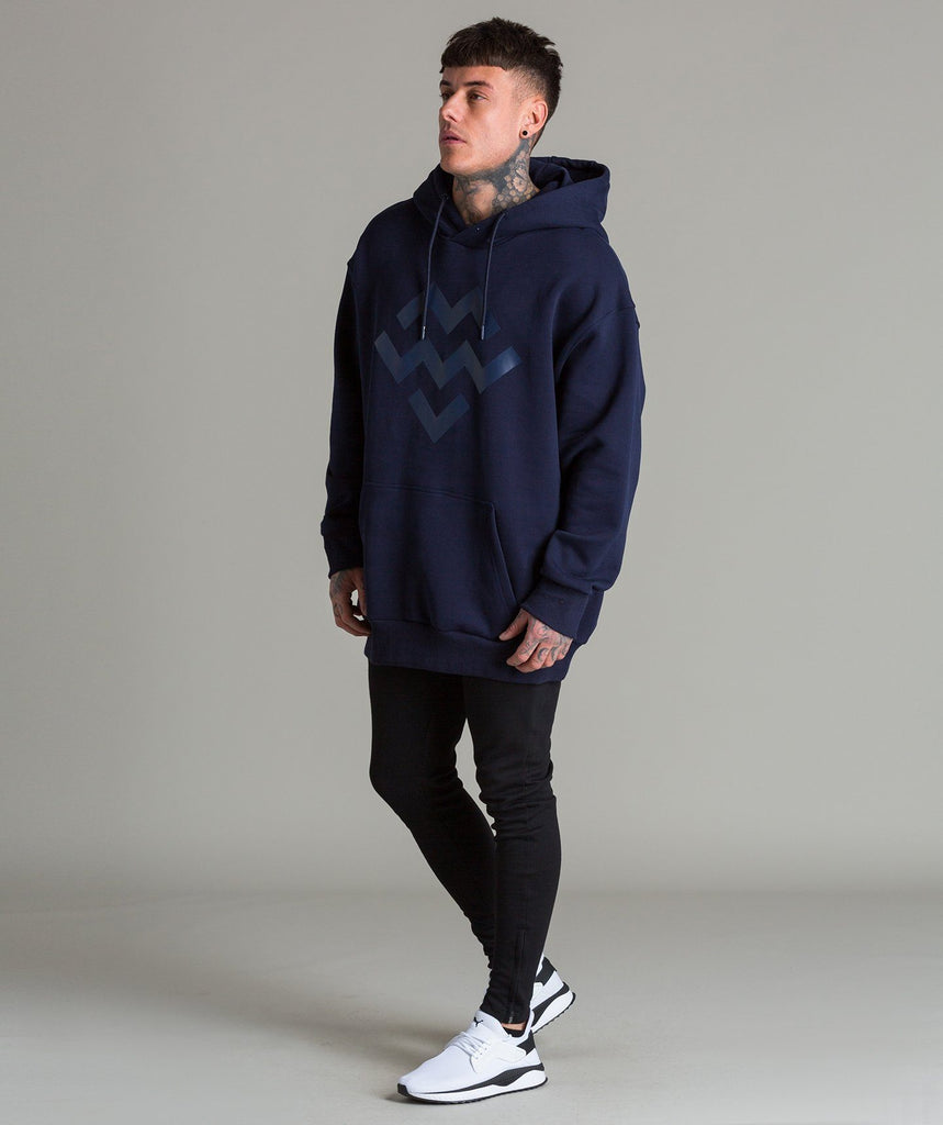 Warm Up Oversized Hoodie (Navy) - Machine Fitness